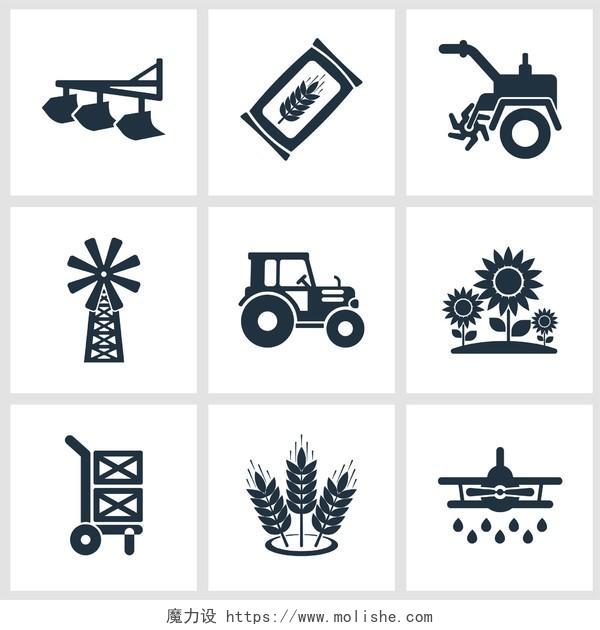 农业交通工具图标素材